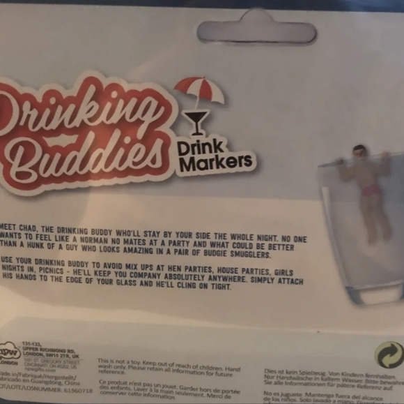 6 Drinking Buddies Drink Markers - Picture 5 of 5